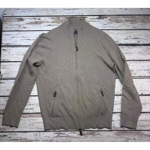 Gutteridge Full Zip Sweater Men L Wool Cashmere Capsule Minimalist Academia